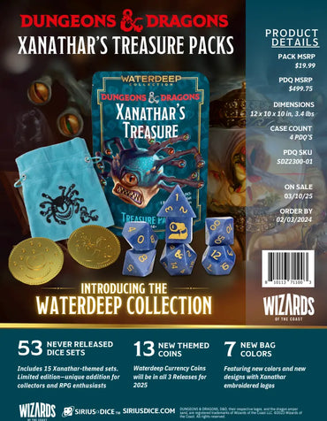 Sirius Dice Xanthar's Treasure Packs