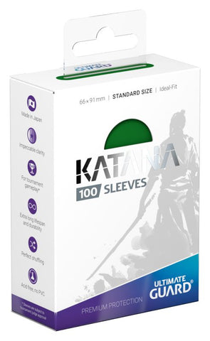 Card Sleeves: Katana Sleeves Standard Size - Green - 100