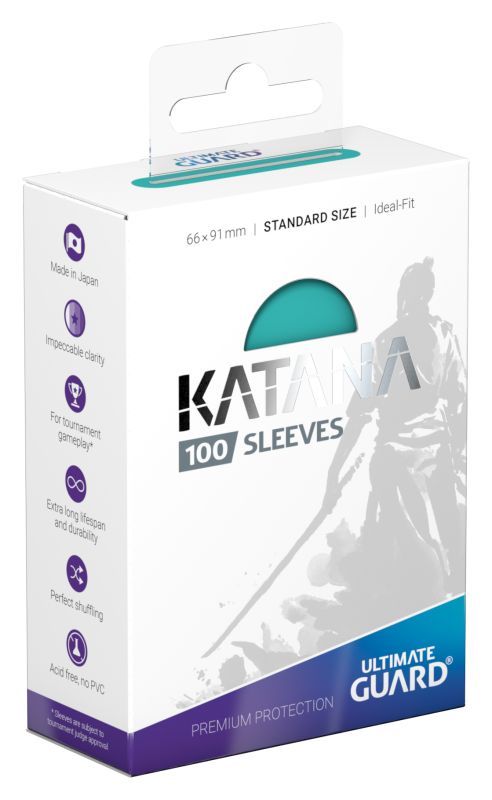 Card Sleeves: Katana Sleeves Standard Size - Turquoise - 100