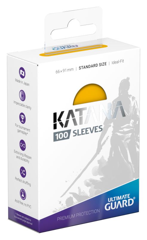 Card Sleeves: Katana Sleeves Standard Size - Yellow - 100