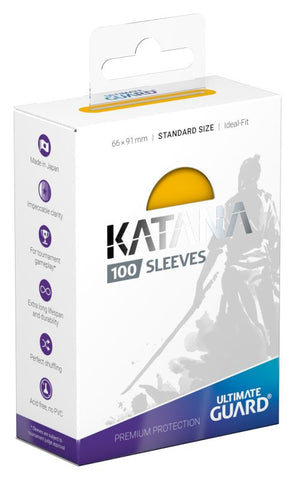 Card Sleeves: Katana Sleeves Standard Size - Yellow - 100