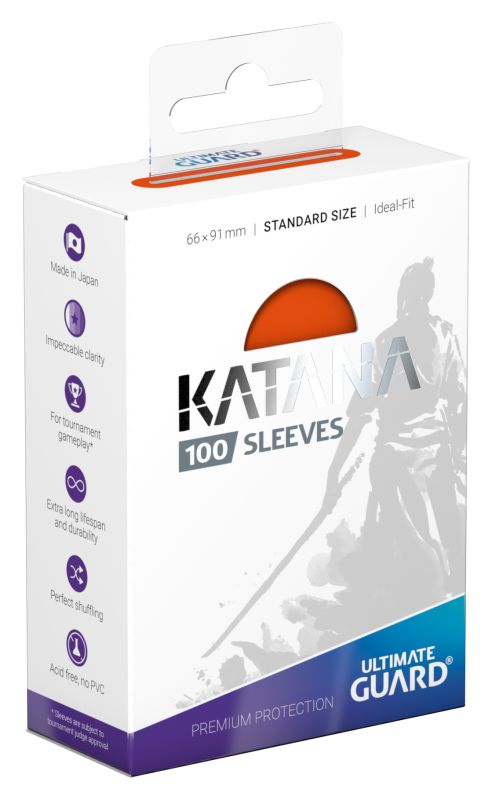 Card Sleeves: Katana Sleeves Standard Size - Orange - 100
