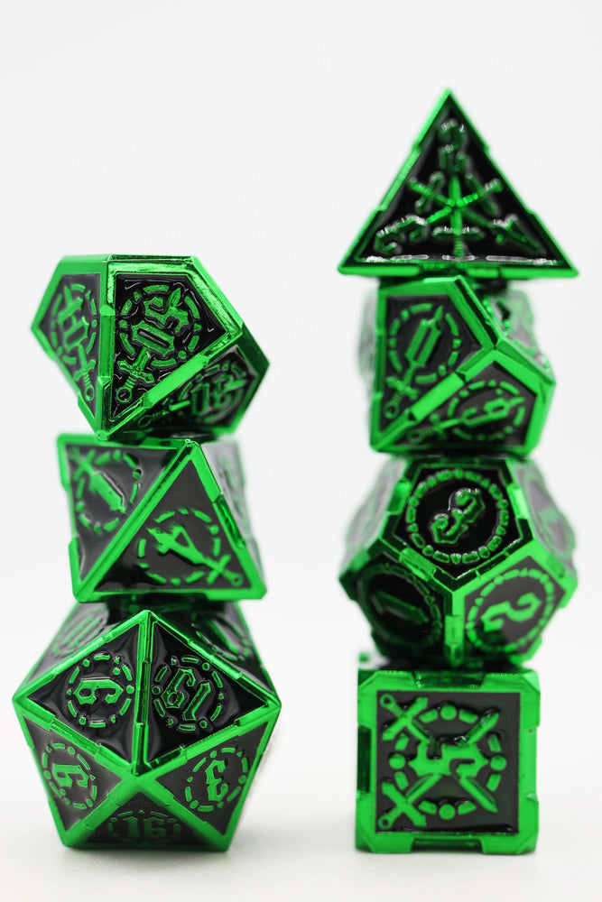 Crossed Swords: Sword of Darkness - Metal RPG Dice Set