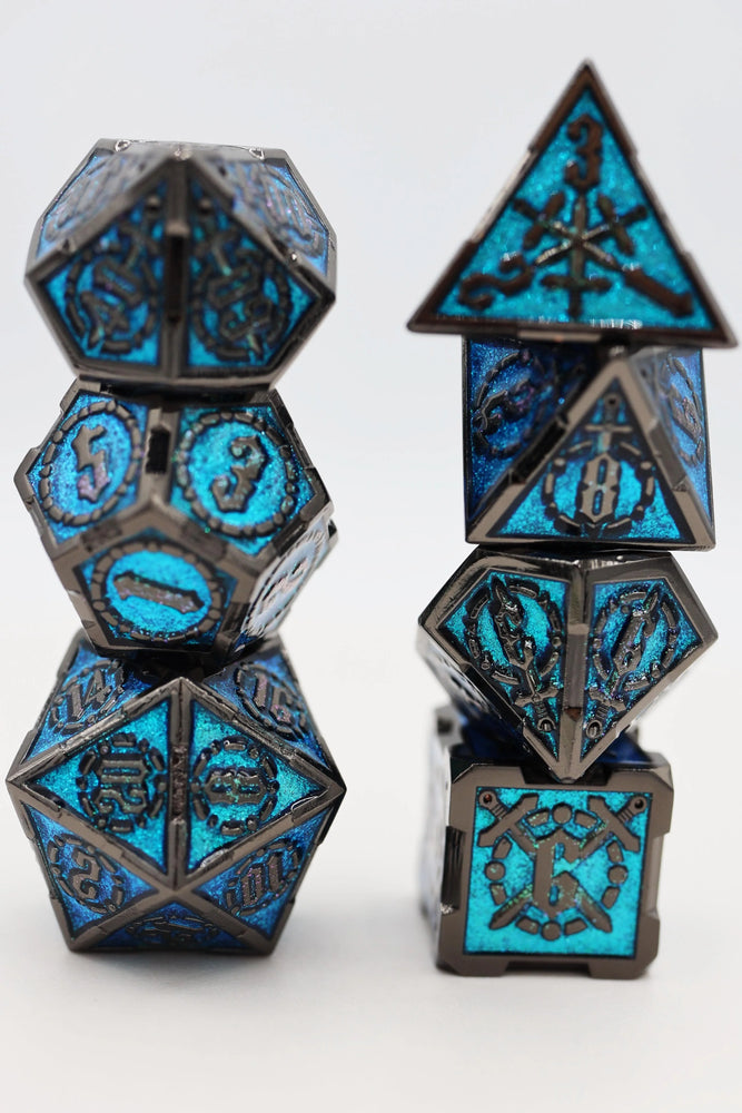 Crossed Swords: Sword of the Deep - Metal RPG Dice Set