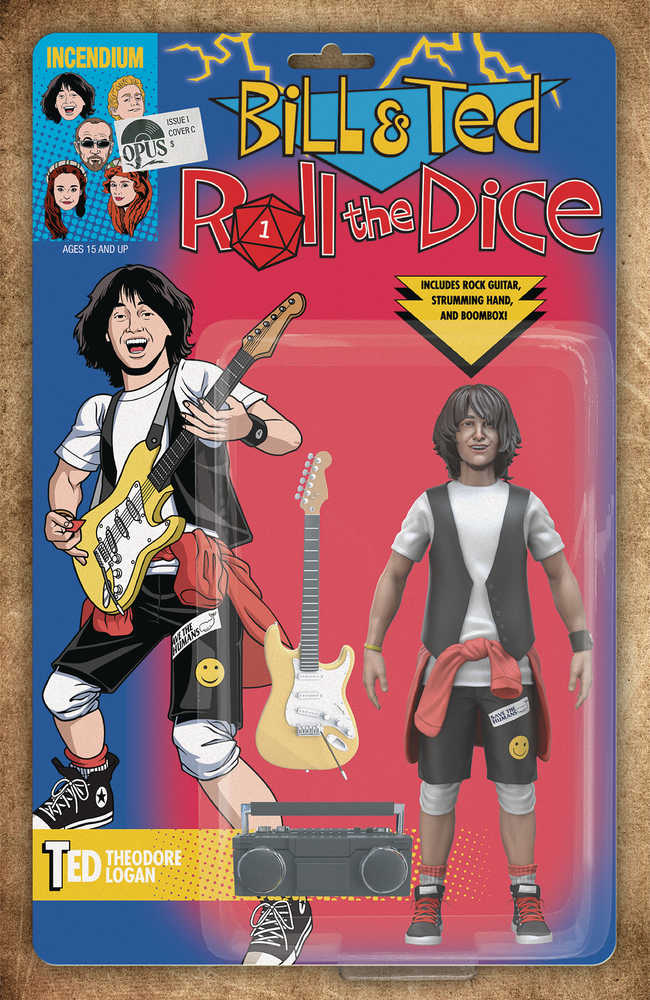 Bill & Ted Roll Dice #1 Cover C 5 Copy Variant Edition Action Figure