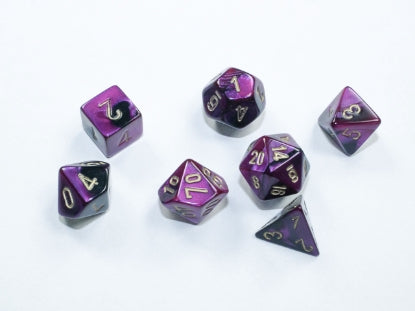 Gemini - Mini-hedral - Black-Purple w/Gold - 7-Die Set