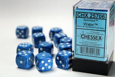 Speckled - Water - 16mm d6 Dice Block (12 dice)