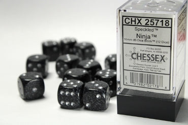 Speckled - Ninja - 16mm d6 Dice Block (12 dice)