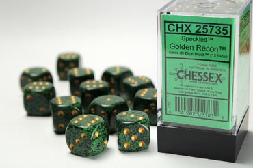 Speckled - Golden Recon - 16mm d6 Dice Block (12 dice)
