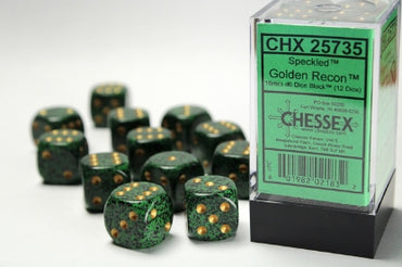 Speckled - Golden Recon - 16mm d6 Dice Block (12 dice)