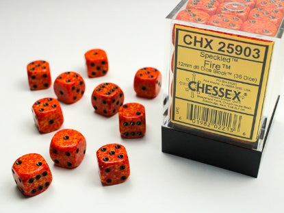 Speckled - Fire - 12mm d6 Dice Block (36 dice)
