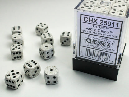 Speckled - Artic Camo - 12mm d6 Dice Block (36 dice)