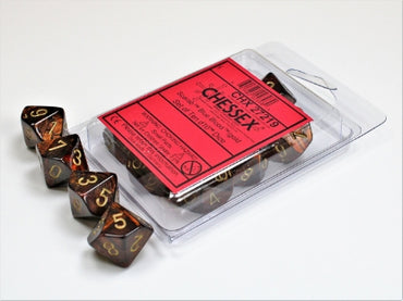 Scarab - Blue Blood w/Gold - Set of Ten d10s