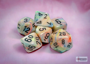 Festive - Circus w/Black - Polyhedral 7-Dice Set