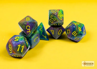 Festive - Rio w/Yellow - Polyhedral 7-Dice Set