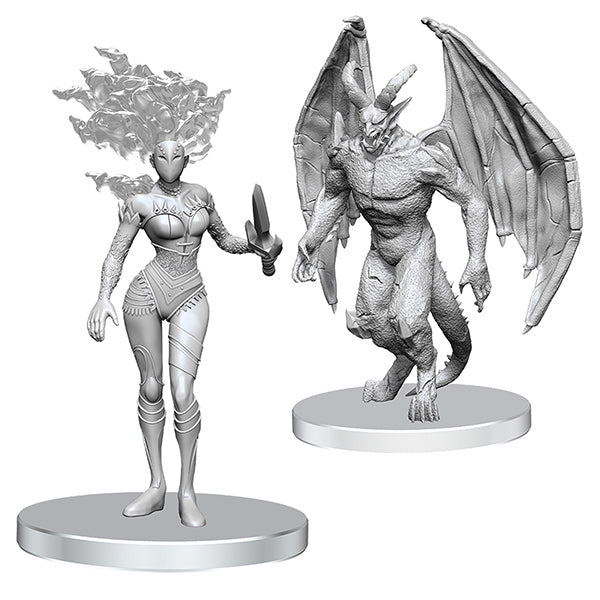 Pathfinder Battles Deep Cuts Miniatures: Unpainted Minis- Wave 27- Gargoyle & Shae