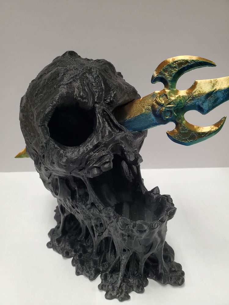 Skull & Sword Dice Tower 3D Print