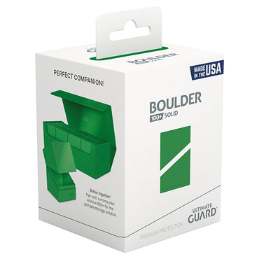 Ultimate Guard - Deck Case - Boulder 100+ Solid Green