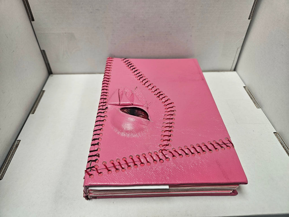 Pink Leather Journal w/ Dragon Eye