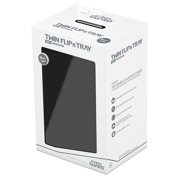 Deck Case: Twin Flip´n´Tray 160+ Standard Size Monocolor - Black