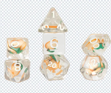 Sirius Dice 7 Dice Set Fruit Slice - Peach