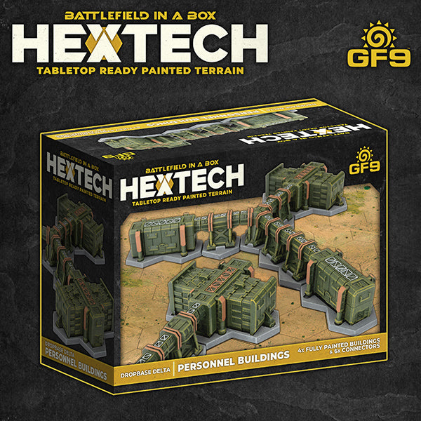 Battlefield in a Box: Hextech Terrain- Wave 5- Dropbase Delta Personnel Buildings (x10)