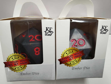 Big D20 Soap Dice Ember
