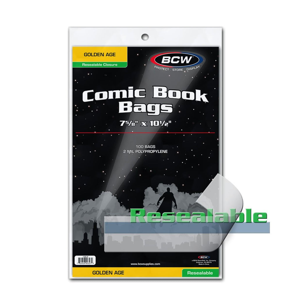 BCW: Comic Bags - Golden Age - Resealable