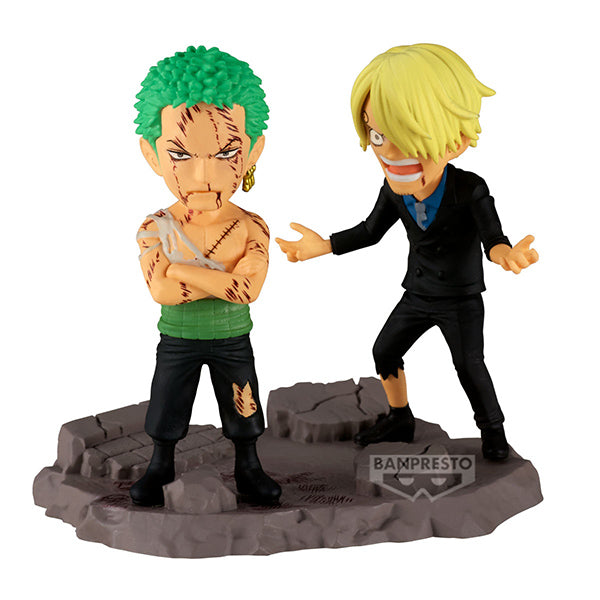 One-Piece Figure: Banpresto World Collectable Figure Roronoa Zoro & Sanji "…NOTHING...AT ALL!!!!", Log Stories