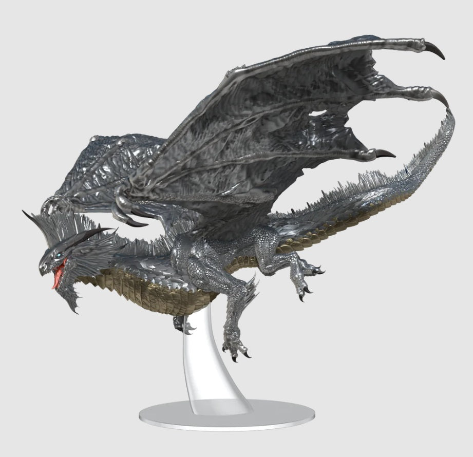 D&D: Adult Silver Dragon Painted