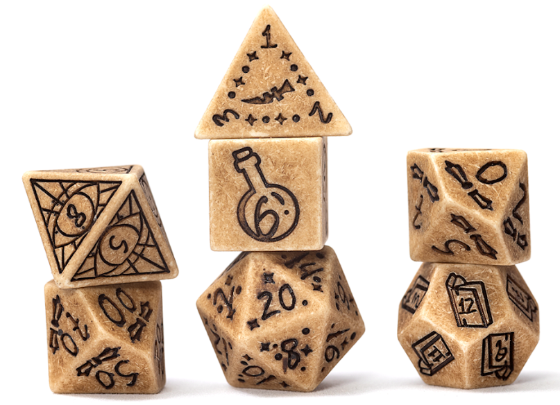 Sirus Dice - 7 Die Set Illusory Stone - Sandstone