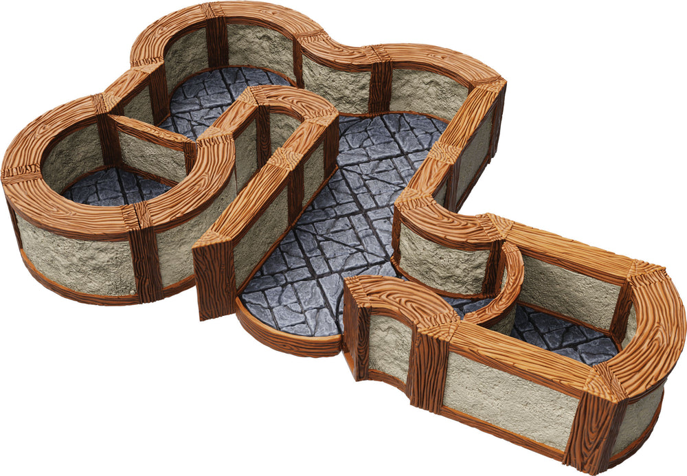 Warlock Tiles: 1” Town & Village Curves & Angels Expansion