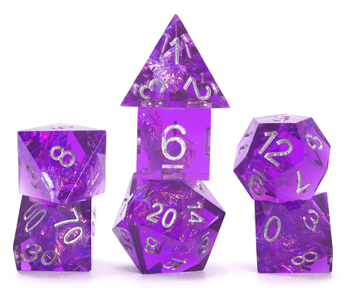 Sirus Dice - 7 Die Set Fairy - Sharp Purple