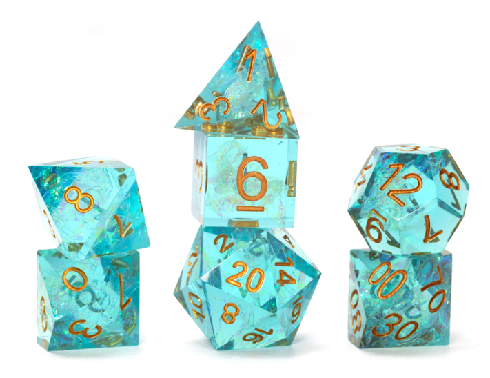 Sirus Dice - 7 Die Set Fairy - Sharp Aqua