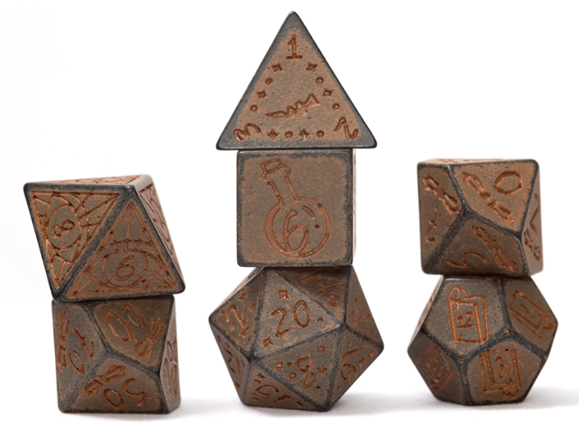 Sirus Dice - 7 Die Set Illusory Stone - Granite