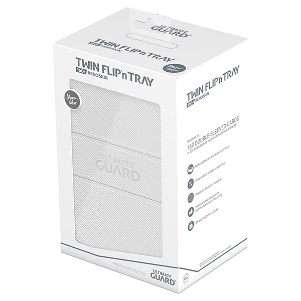 Deck Case: Twin Flip´n´Tray 160+ Standard Size Monocolor - White