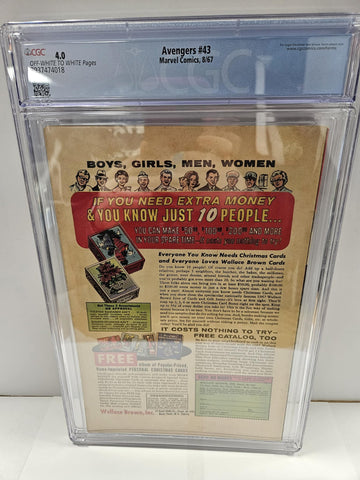 Avengers #43 CGC 4.0