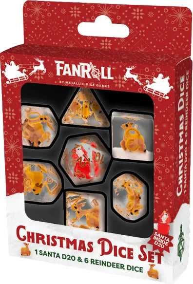 FanRoll 7 Dice Set 16mm Christmas