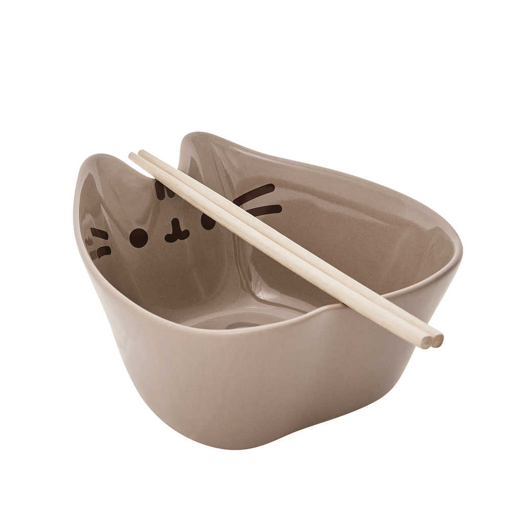 Pusheen Ramen Bowl with Chopsticks