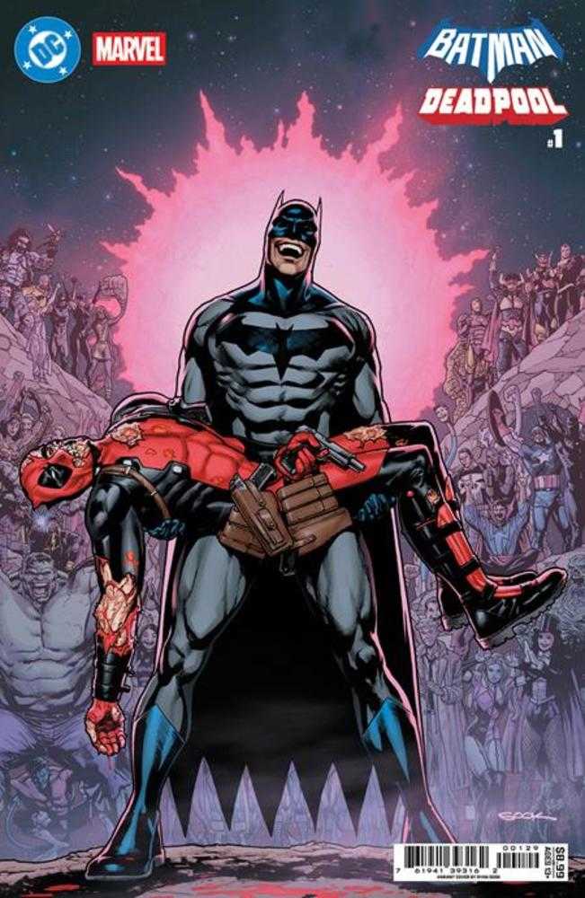 DC Marvel Batman Deadpool #1 (One Shot) Cover R Ryan Sook Crisis On Infinite Earths 7 Homage Card Stock Variant
