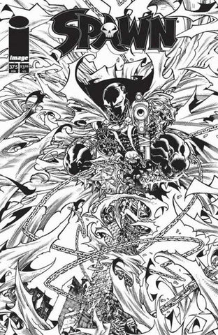 Spawn #375 Cover B Harvey Tolibao Black & White Variant