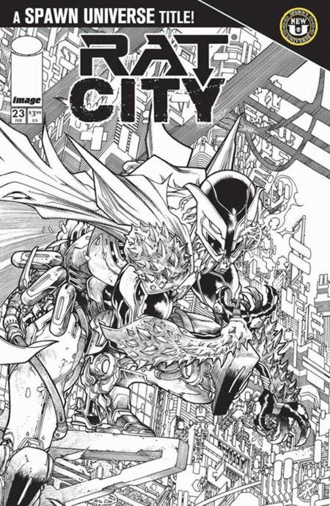 Spawn Rat City #23 Cover B Harvey Tolibao Black & White Variant