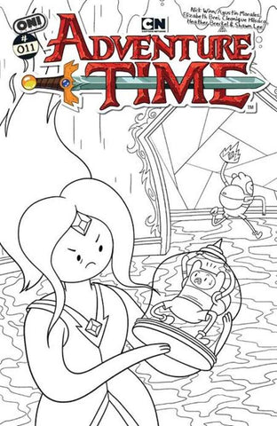 Adventure Time (2025) #11 Cover E Inc 1:20 Nick Winn Black & White Variant