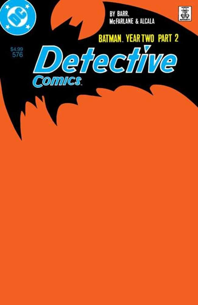Detective Comics #576 Facsimile Edition Cover B Blank Card Stock Variant (Year Two Part 2 Of 4)