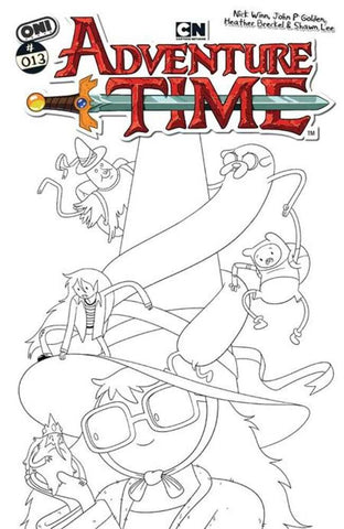 Adventure Time (2025) #13 Cover E Inc 1:20 Nick Winn Black & White Variant