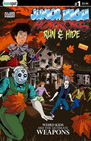 Junior High Horrors Run & Hide #1 (One Shot) Cover A Eric Kent Weapons Spoof Bagged With Trading Card