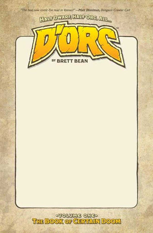 Dorc TPB Volume 01 2nd Printing Direct Market Exclusive Blank Sketch Cover