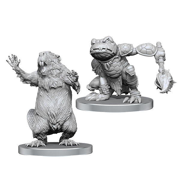 Pathfinder Battles Deep Cuts Miniatures: Unpainted Minis- Wave 26- Boggard Scout & Castoroides