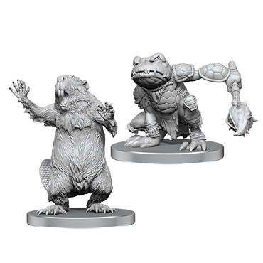 Pathfinder Battles Deep Cuts Miniatures: Unpainted Minis- Wave 26- Boggard Scout & Castoroides