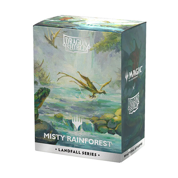Dragon Shield Sleeves: Standard DUAL- Matte 'MTG Landfall Series- Misty Rainforest' Art (100 ct.)